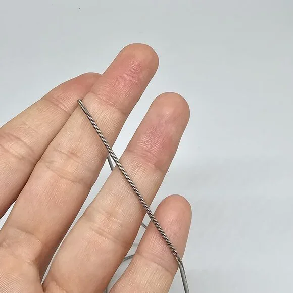 925 Sterling Silver 1mm Snake Chain Necklace 18" - Picture 4 of 12